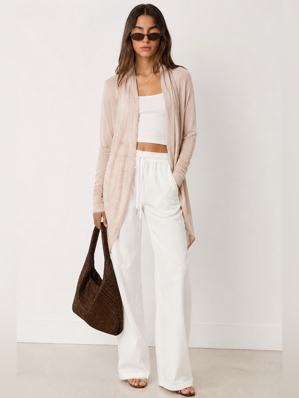 All saints itat silk merino shrug cardigan EUC